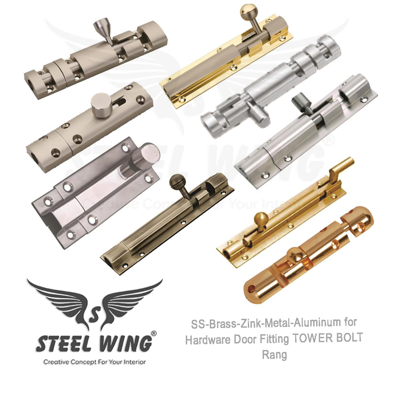 SS Brass Aluminium Tower Bolt - Silver Gold Tower Bolt Manufacturers