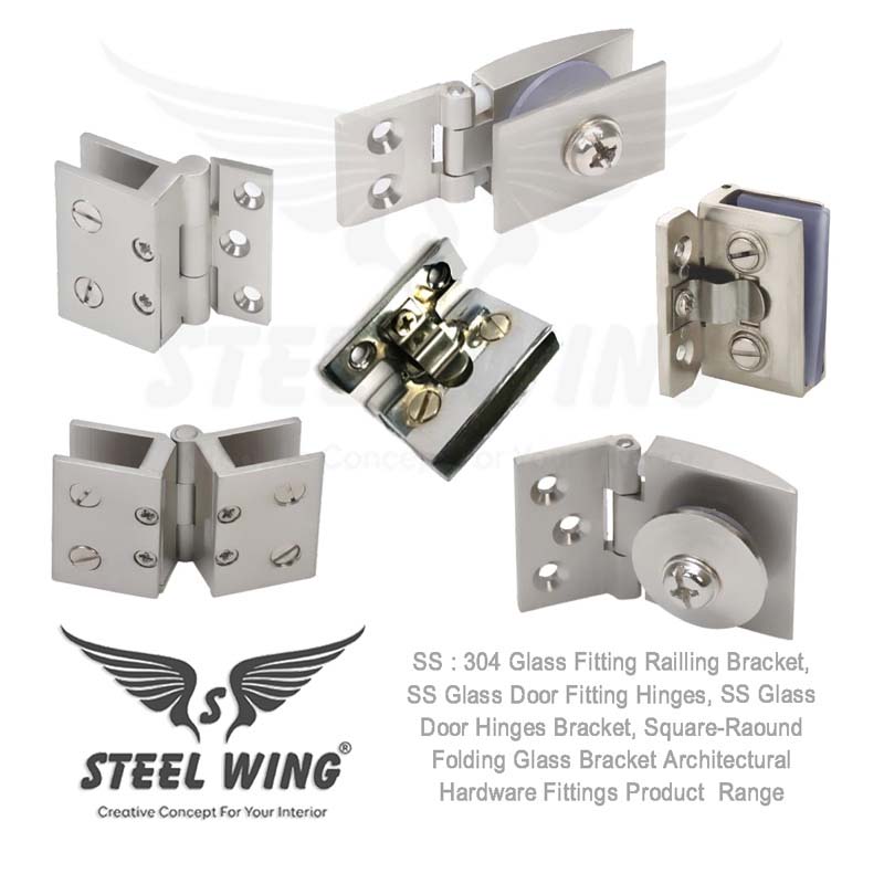 SS Glass Door Fitting Hinges - Hardware Glass Door Shelf Hinges Bracket Manufacturers